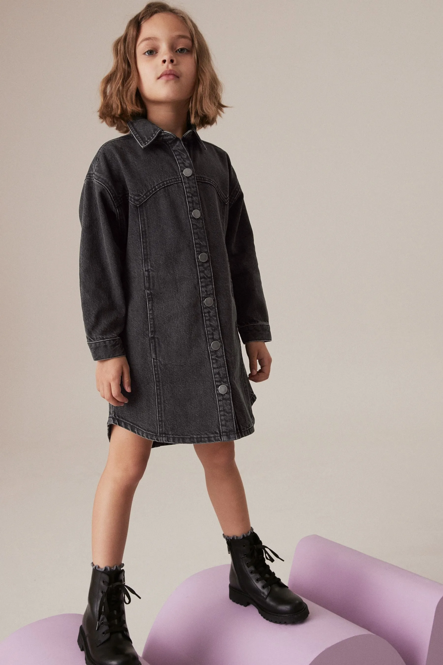 100% Cotton Shirt Dress (3-16yrs)    