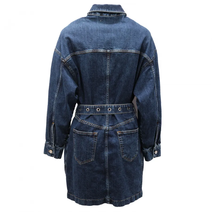 9033AF abito donna VICOLO blue denim cotton dress woman