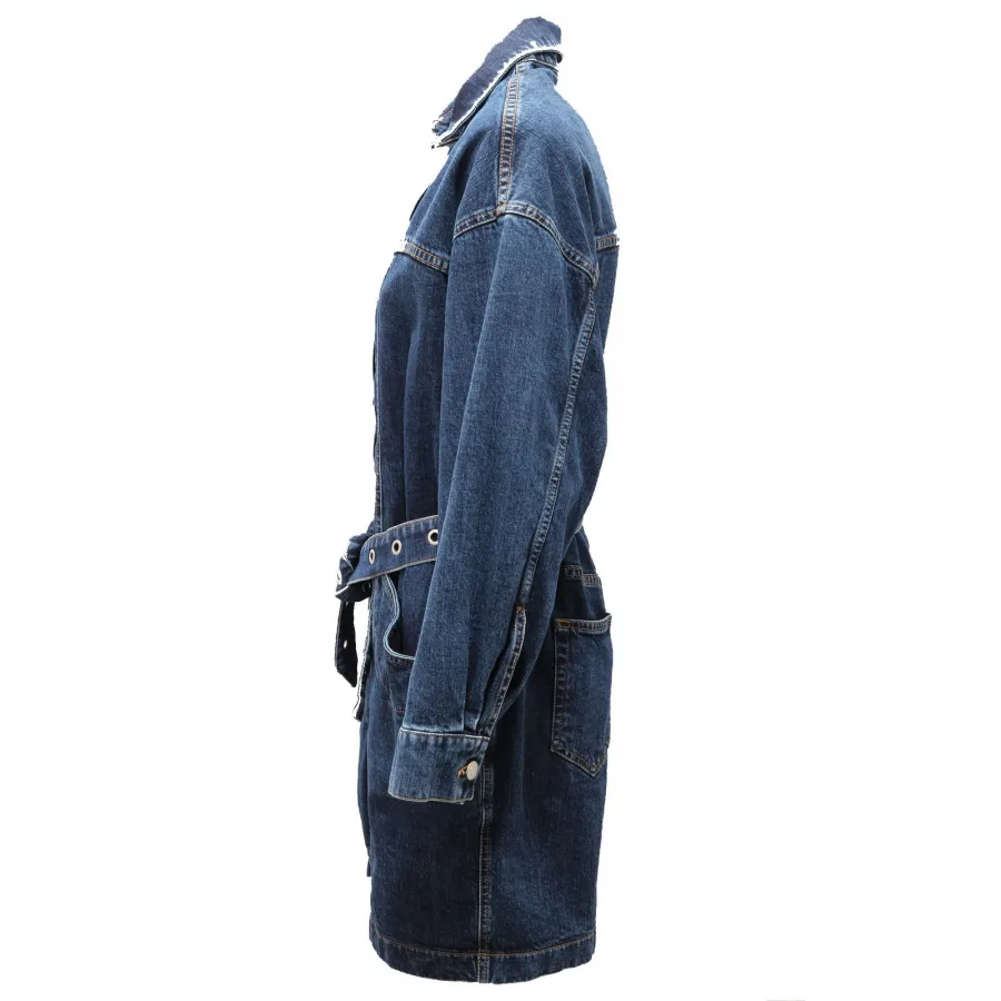 9033AF abito donna VICOLO blue denim cotton dress woman
