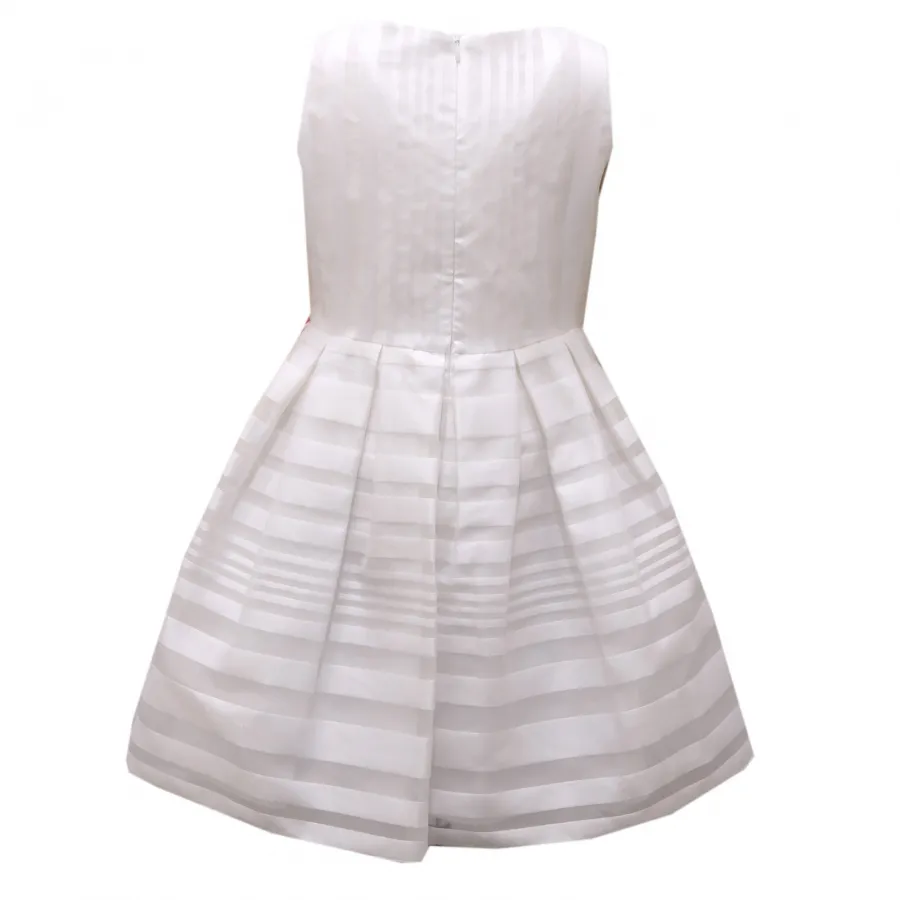 9266AD abito bimba girl ELSY white printed dress kids