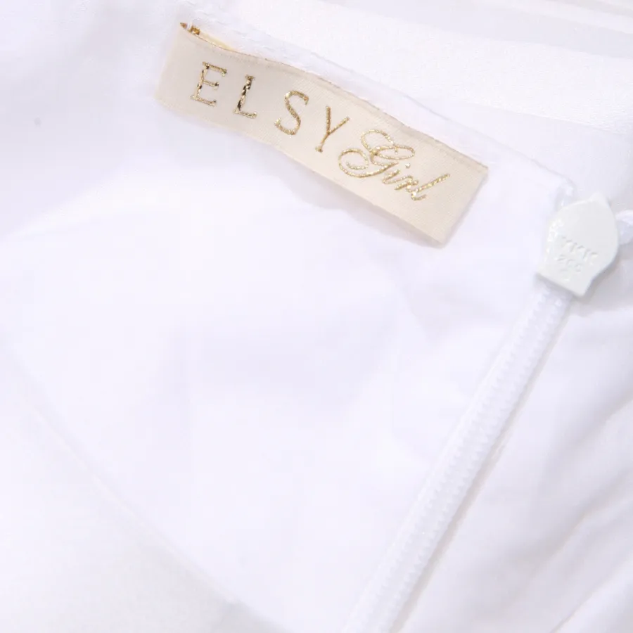 9266AD abito bimba girl ELSY white printed dress kids
