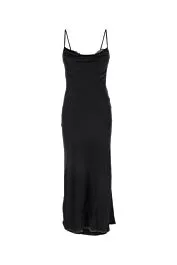 Black satin dress    