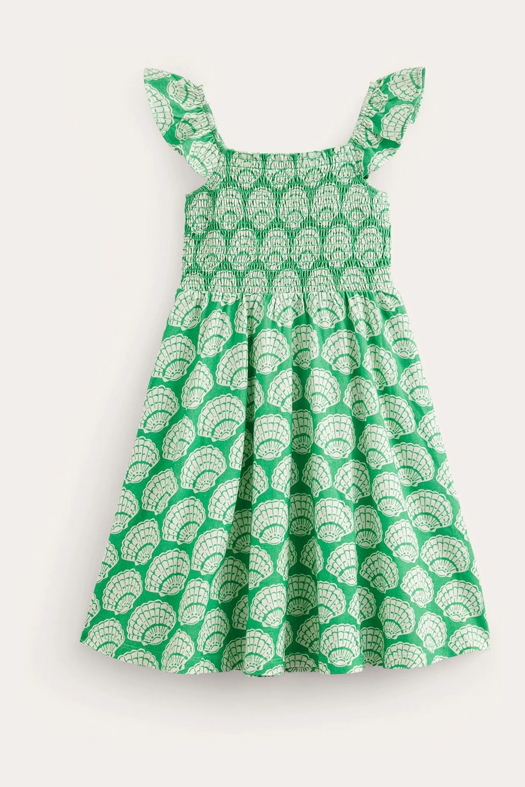 Boden 100% Cotton Shirred Jersey Dress    