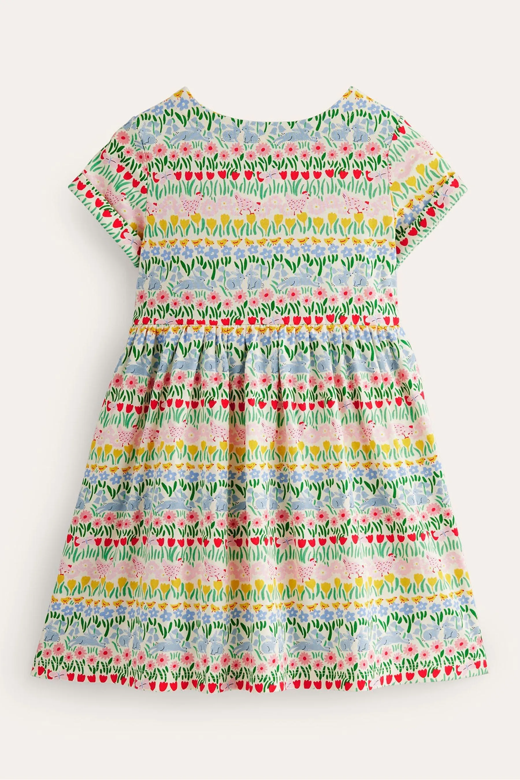 Boden 100% Cotton Short Sleeved Fun Jersey Dress    