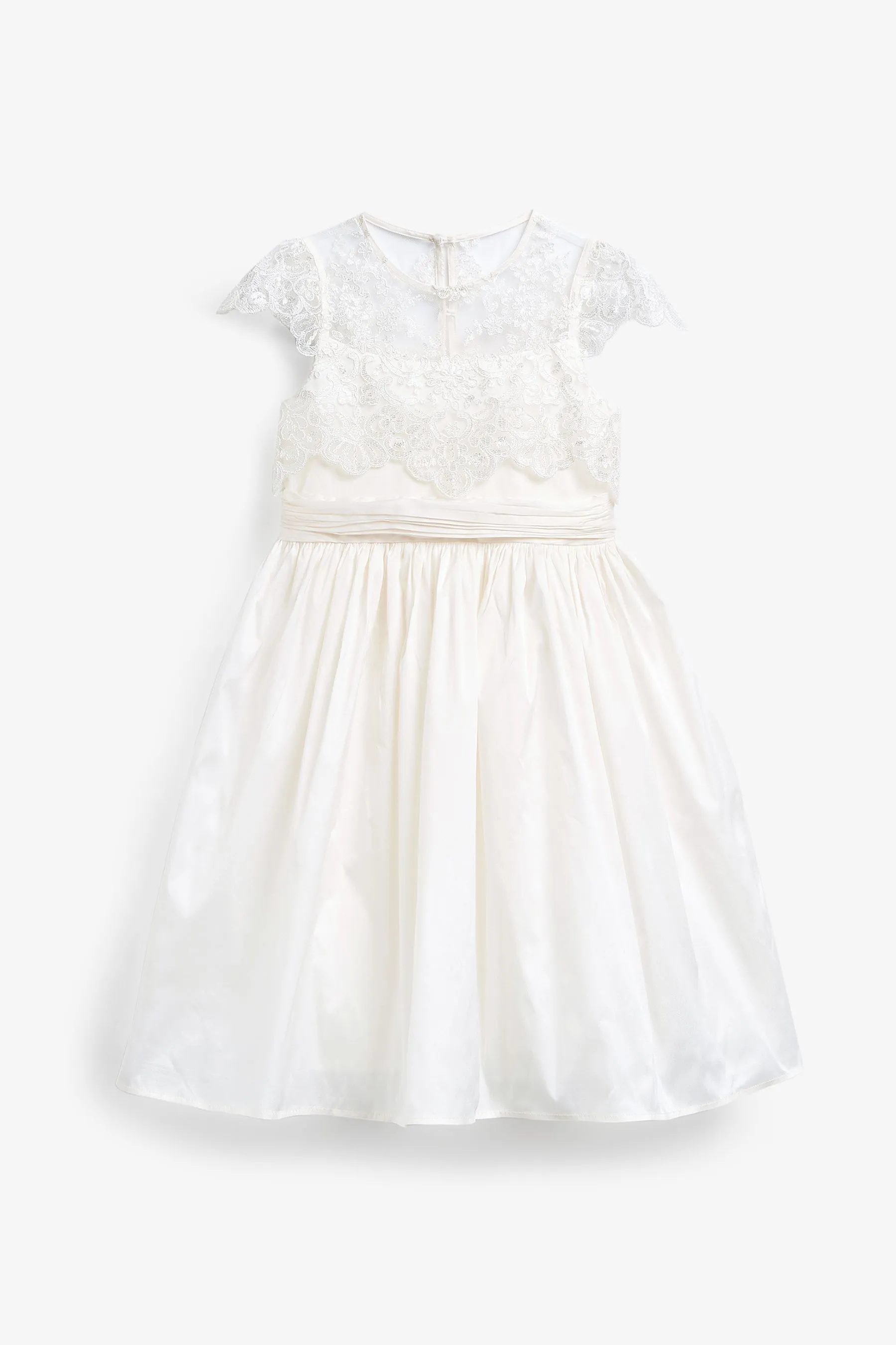 Lace Bodice Flower Girl Bow Dress (3-16yrs)    