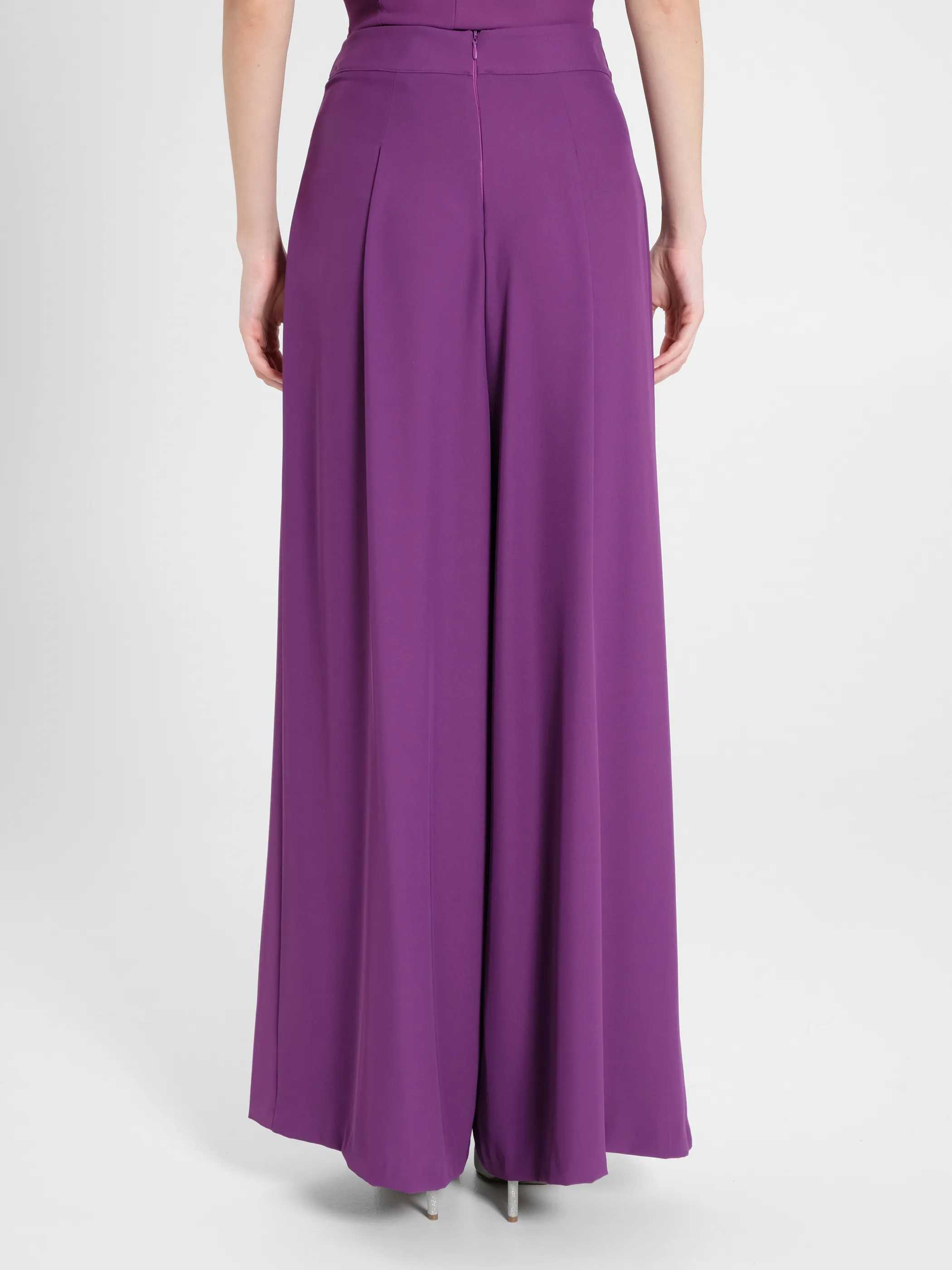      Pantaloni Palazzo Viola Melanzana     